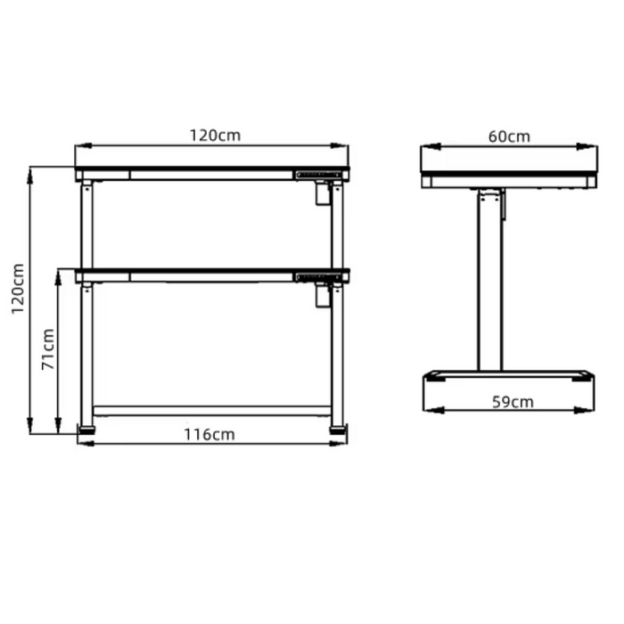 Flexispot EW8 Standing Desk with Drawer White Advanced Single-Motor Height Adjustable Desk