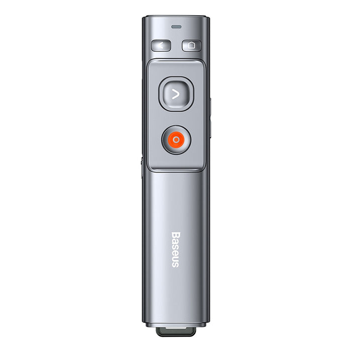 Baseus Orange Dot Wireless Presenter (Red Laser)-Grey