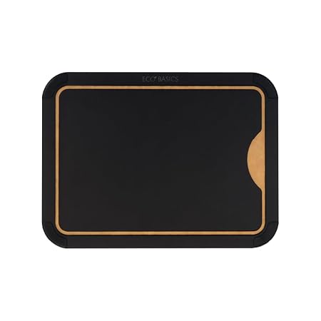 Eco Basics Carving Board with Juice Groove Black - Medium (37 x 27.5 x 0.6 cm)