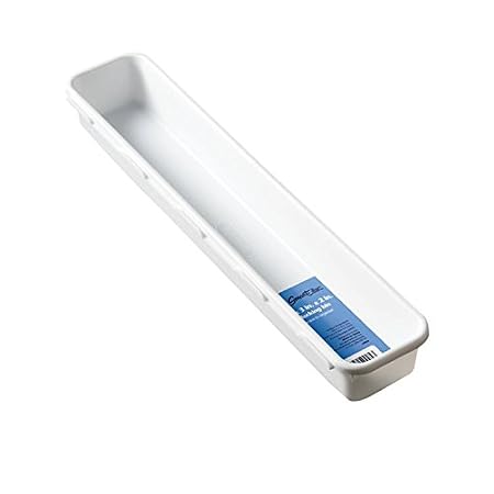 LARGE NARROW INTERLOCKING BIN 39.4 X 8.1 X 4.9CM WHITE