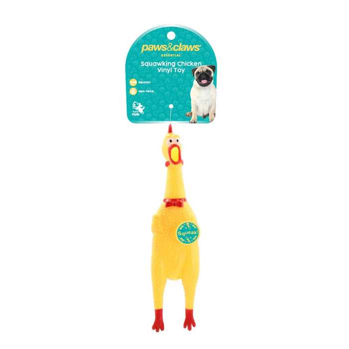 Paws & Claws SQUAWKING VINYL CHICKEN 32CM