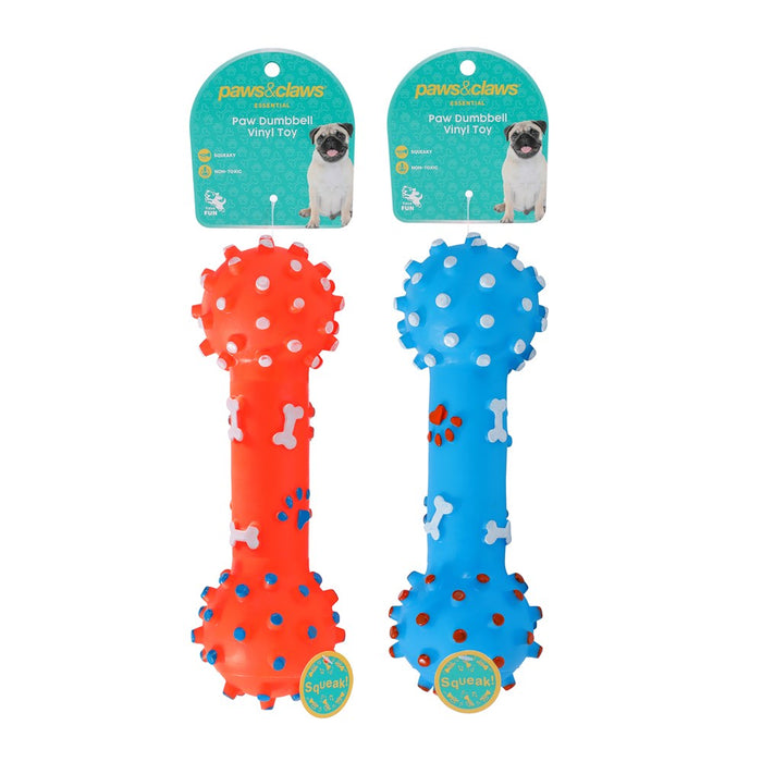 Paws & Claws PAW PRINT DUMBBELL VINYL 25.5X8X8CM