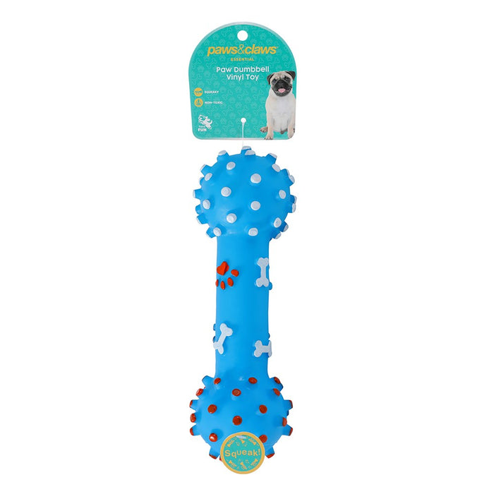 Paws & Claws PAW PRINT DUMBBELL VINYL 25.5X8X8CM