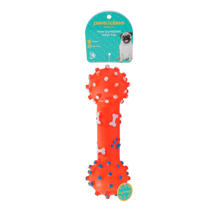 Paws & Claws PAW PRINT DUMBBELL VINYL 25.5X8X8CM