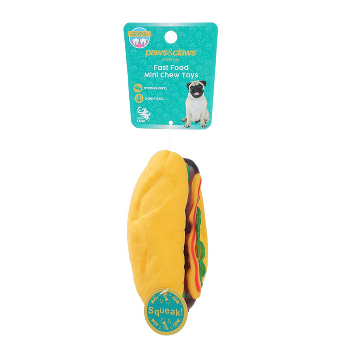 Paws & Claws FAST FOOD MINI CHEW TOYS VINYL 12X7X5.5CM
