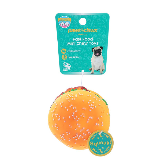 Paws & Claws FAST FOOD MINI CHEW TOYS VINYL 12X7X5.5CM