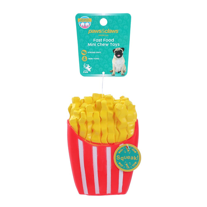 Paws & Claws FAST FOOD MINI CHEW TOYS VINYL 12X7X5.5CM