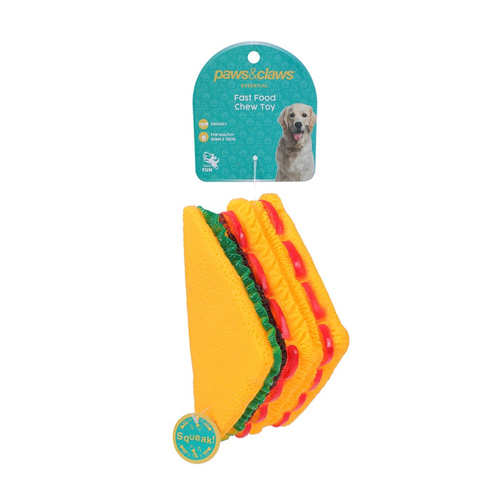 Paws & Claws FAST FOOD LARGE CHEW TOYS VINYL CLIP STRIP 26X11X5CM
