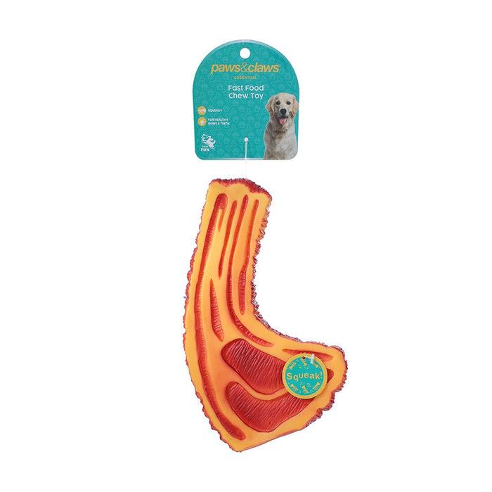 Paws & Claws FAST FOOD LARGE CHEW TOYS VINYL CLIP STRIP 26X11X5CM