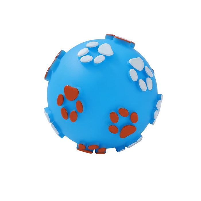 Paws & Claws PAW PRINT BALL 2PK VINYL 10CM