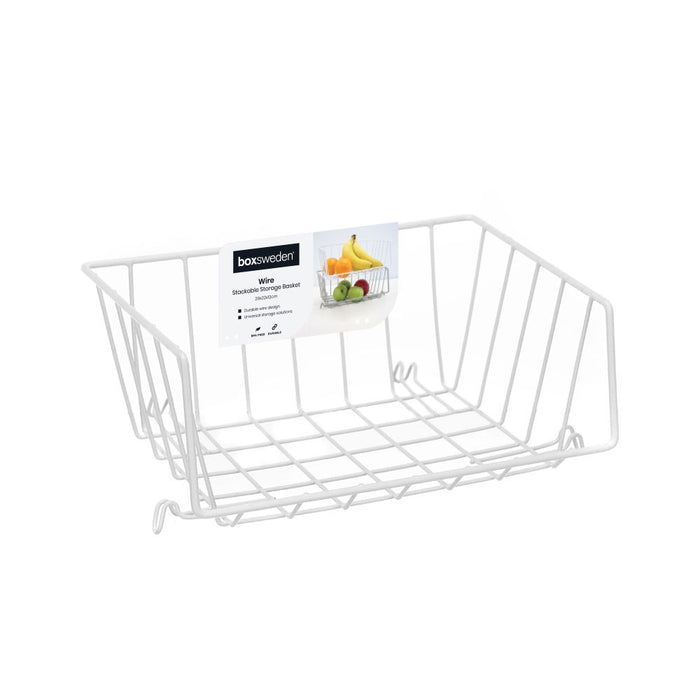 Boxsweden Wire Stackable Storage Basket 29X22X12Cm