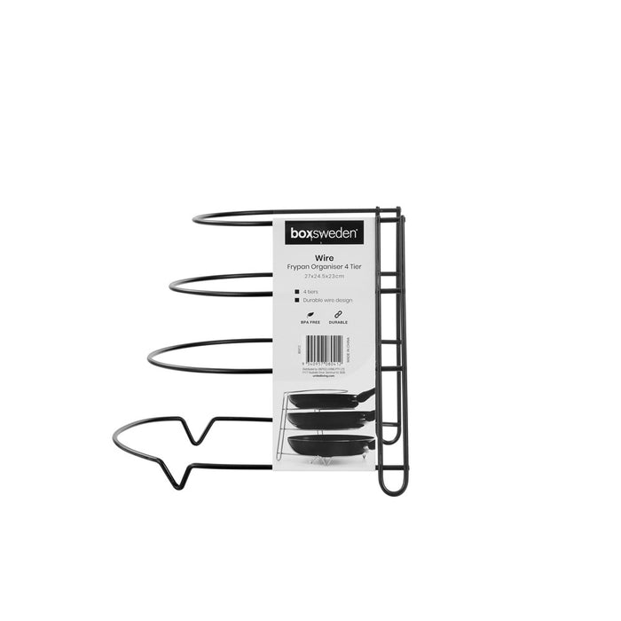 Boxsweden Wire Frypan Organiser 4 Tier 27X24.5X23Cm
