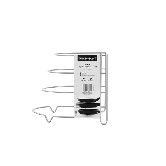 Boxsweden Wire Frypan Organiser 4 Tier 27X24.5X23Cm