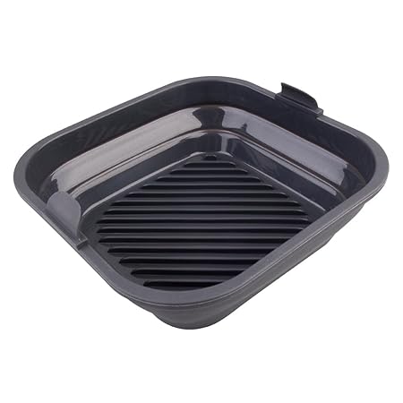 SQUARE COLLAPSIBLE BASKET 22 X 22CM CHARCOAL