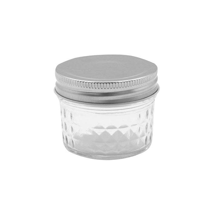 Lemon & Lime QUILTED GLASS CONSERVE JAR 4PK 135ML 7X7X6CM