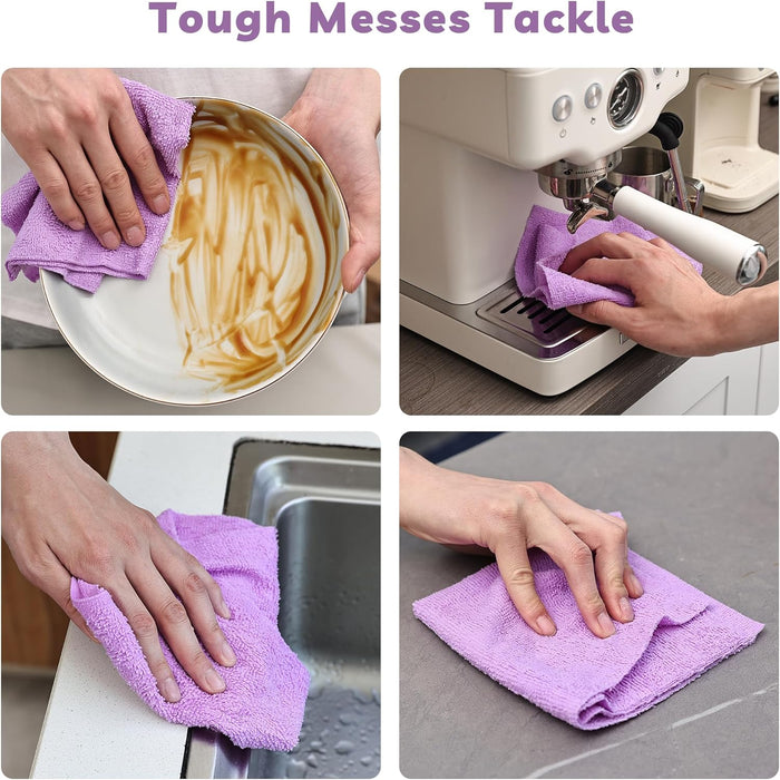 Socrates Microfiber Cleaning Cloth Roll – 50 Tear-Away, Ultra-Absorbent, Reusable, Washable, Quick-Dry Towels.