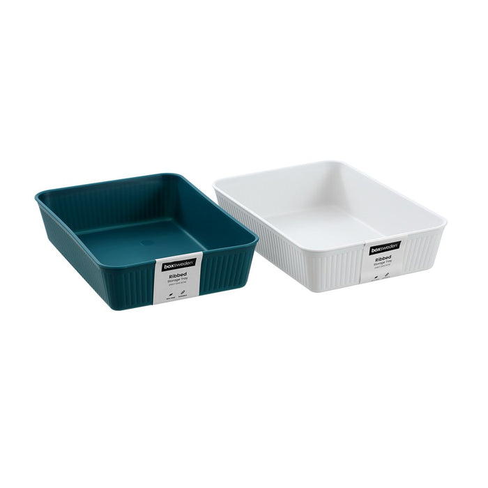 Boxsweden Ribbed Storage Tray 24X17.5X5.5Cm