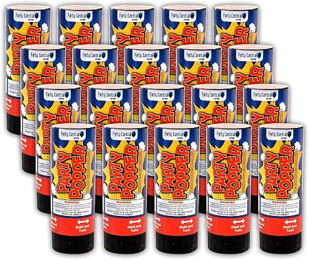 Party Popper Twist & Pop 11cm 4pk