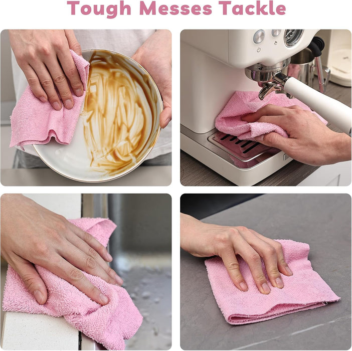 Socrates Microfiber Cleaning Cloth Roll – 50 Tear-Away, Ultra-Absorbent, Reusable, Washable, Quick-Dry Towels.