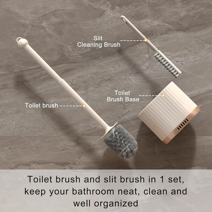 Onein Silicone Toilet Brush and Holder Set – Flexible TPR Bristles, Quick-Drying Bathroom Cleaner with Ventilated Drip-Free Base, Wall-Mounted or Freestanding Design, Peppermint