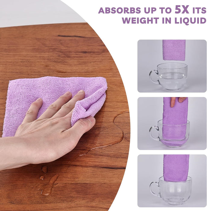 Socrates Microfiber Cleaning Cloth Roll – 50 Tear-Away, Ultra-Absorbent, Reusable, Washable, Quick-Dry Towels.