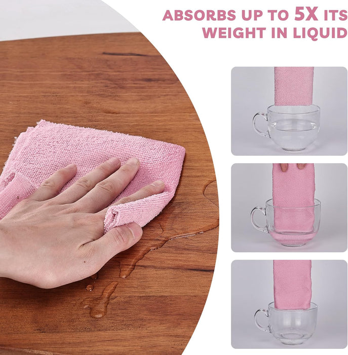 Socrates Microfiber Cleaning Cloth Roll – 50 Tear-Away, Ultra-Absorbent, Reusable, Washable, Quick-Dry Towels.