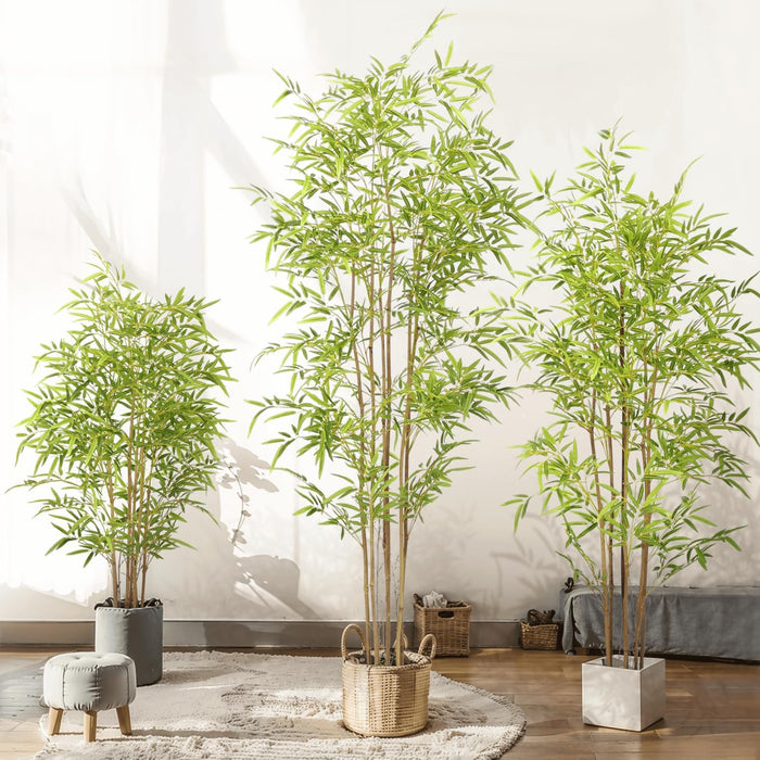 Artificial Bamboo Plant Tall Faux Greenery Decoration for Home & Office
