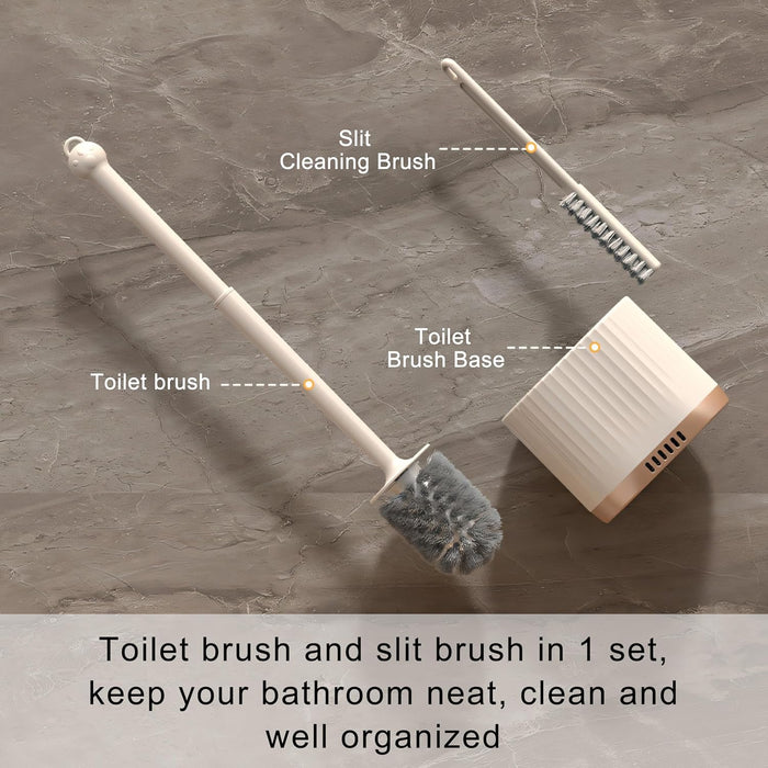 Onein Silicone Toilet Brush and Holder Set – Flexible TPR Bristles, Quick-Drying Bathroom Cleaner with Ventilated Drip-Free Base, Wall-Mounted or Freestanding Design, Peppermint