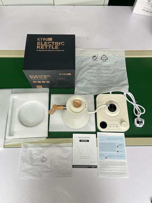 Electric Gooseneck Kettle with Temperature Control, 0.9L Stainless Steel Electric Kettle for Coffee and Tea, pour over Rapid Heating Quick Boiling