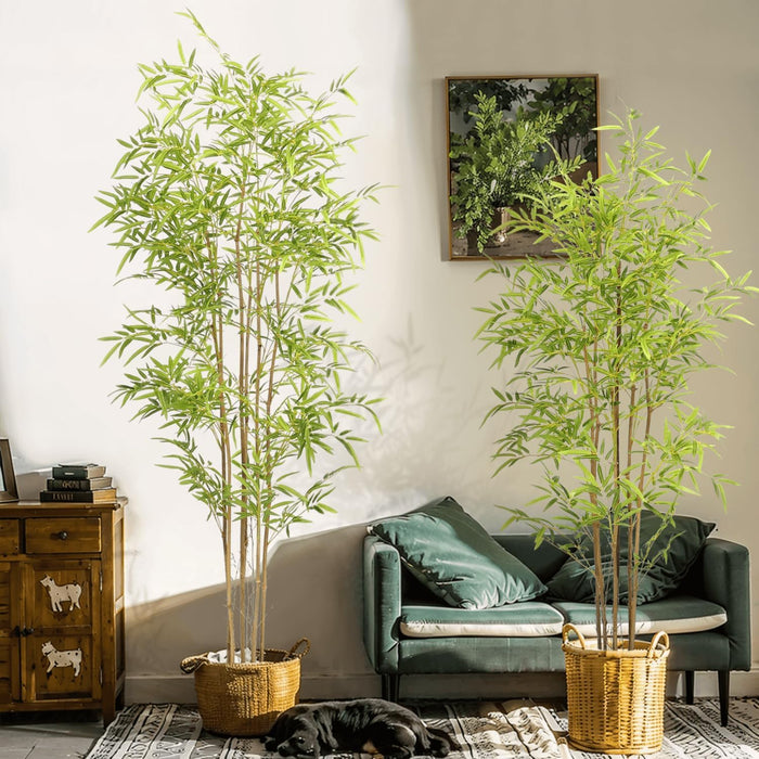Artificial Bamboo Plant Tall Faux Greenery Decoration for Home & Office