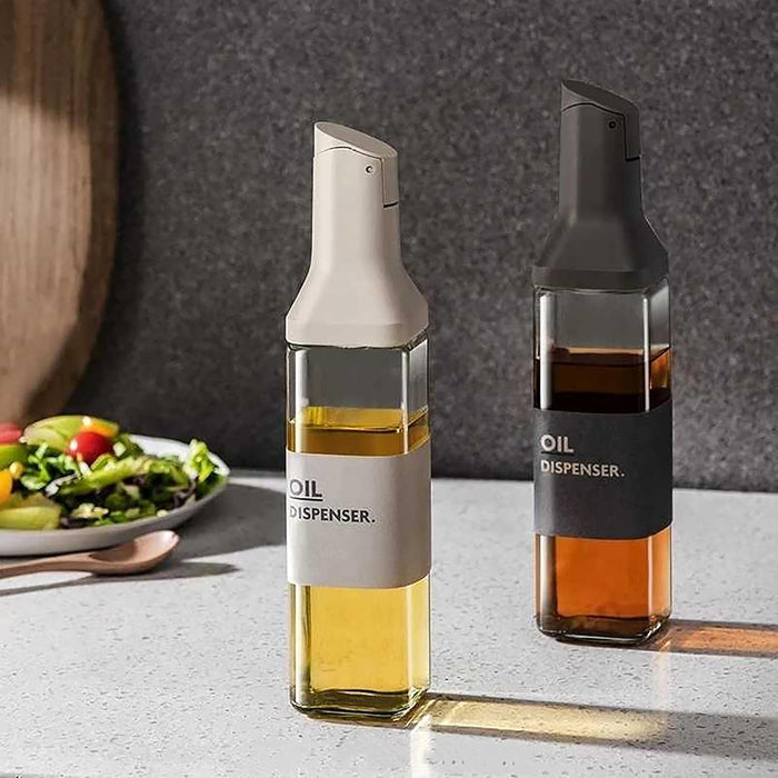 Premium Oil Dispenser Bottle - 500ml Auto-Flip Olive Oil Dispenser with Precision Spout for Easy Pouring, Leakproof Design for Cooking Oils, Vinegar, and Soy Sauce - Easy to Clean & Multi-Use (Blue)