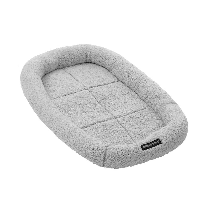 Paws & Claws SLIMLINE CRATE BED SMALL 75X45X8CM GREY SHERPA