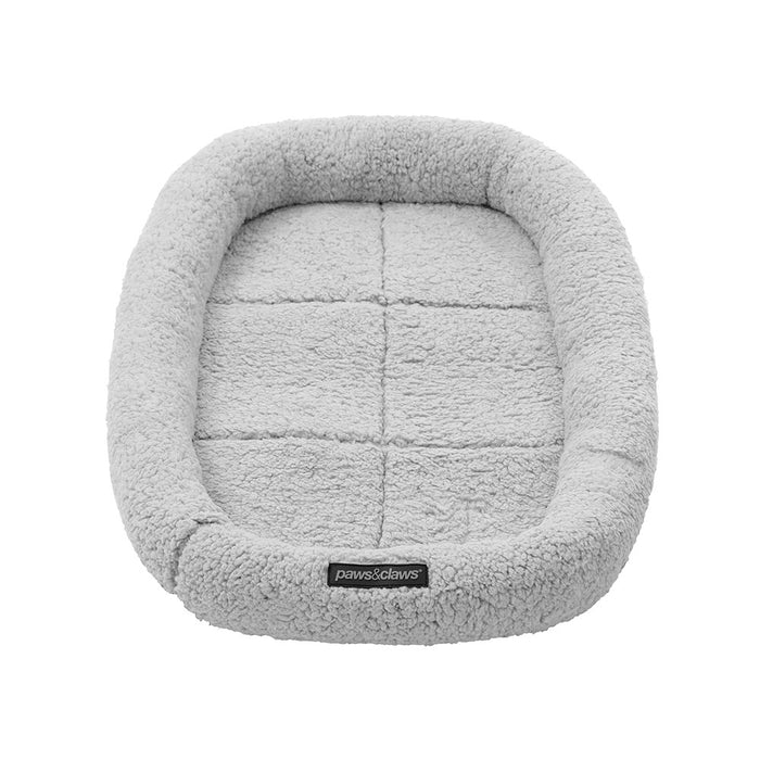 Paws & Claws SLIMLINE CRATE BED SMALL 75X45X8CM GREY SHERPA