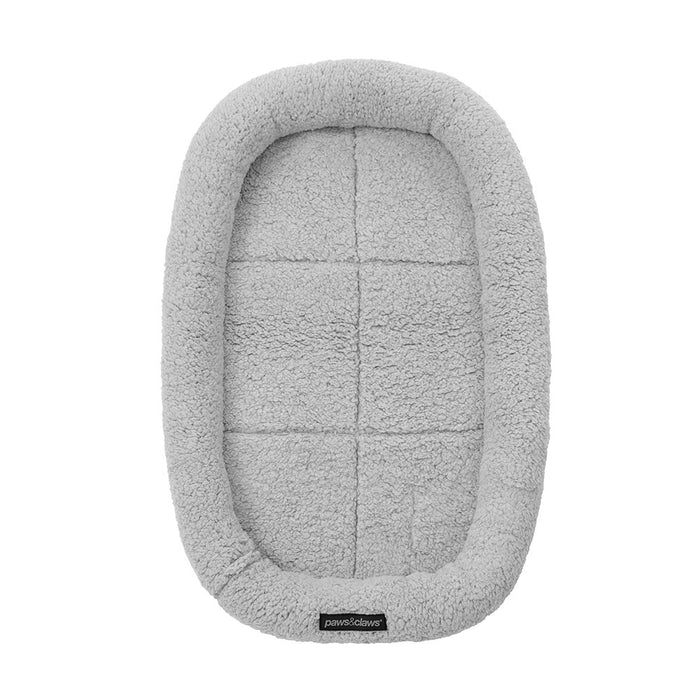 Paws & Claws SLIMLINE CRATE BED SMALL 75X45X8CM GREY SHERPA