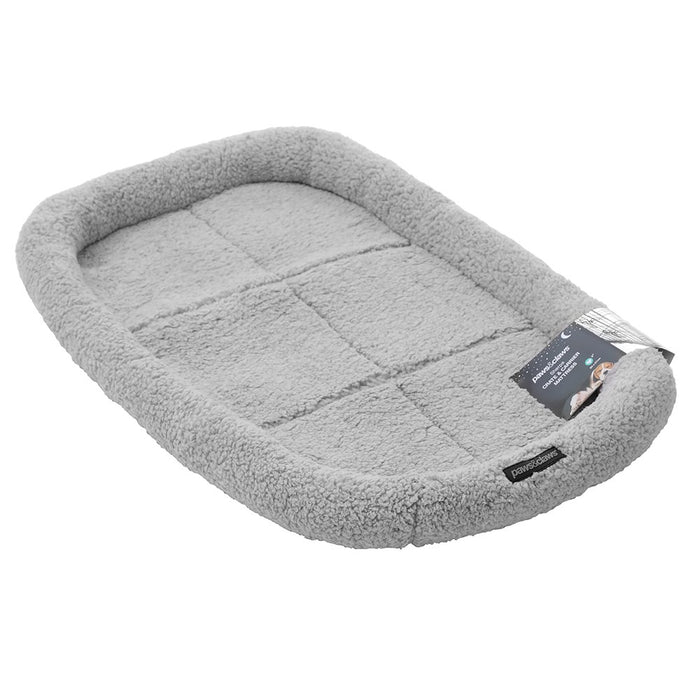 Paws & Claws SLIMLINE CRATE BED MEDIUM 90X57X8CM GREY SHERPA