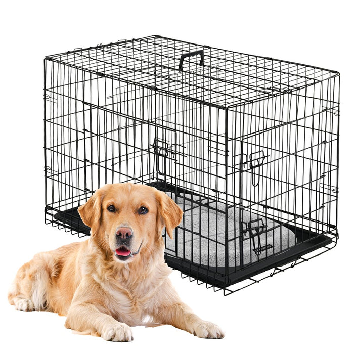 Paws & Claws SLIMLINE CRATE BED MEDIUM 90X57X8CM GREY SHERPA