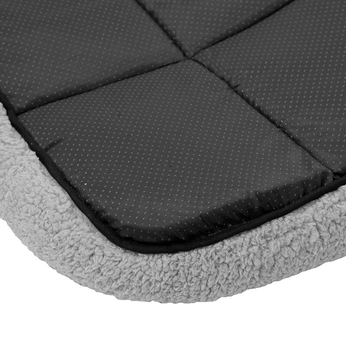 Paws & Claws SLIMLINE CRATE BED MEDIUM 90X57X8CM GREY SHERPA