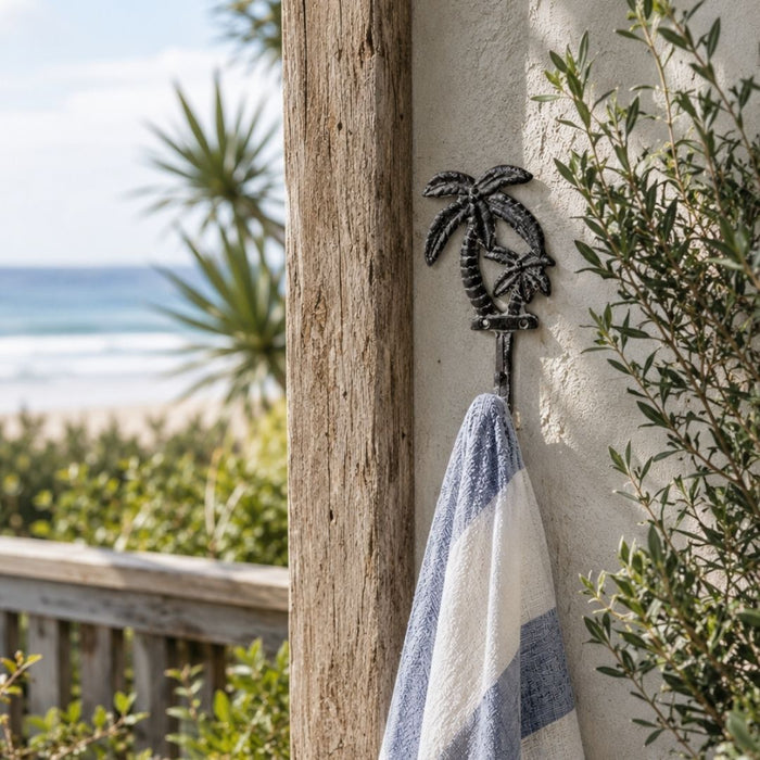 2 set Palm Tree Wall Hook Dark Blue
