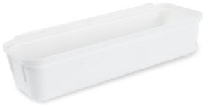 SMALL NARROW INTERLOCKING BIN 23.5 X 8.1 X 4.9CM WHITE