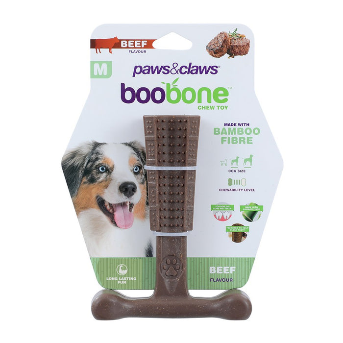 Paws & Claws BOOBONE T-BONE MEDIUM 14.5X11.5X4.5CM CHICKEN & BEEF