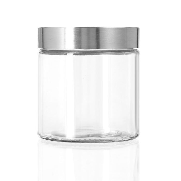 Lemon & Lime ALTO GLASS JAR S/STEEL LID 830ML 12X11CM