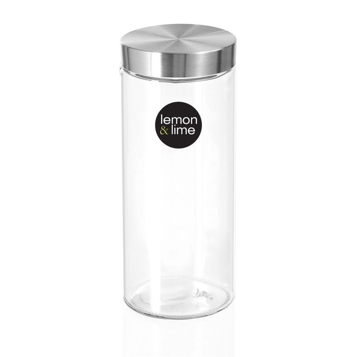 Lemon & Lime ALTO GLASS JAR S/STEEL LID 2.2L 27X11CM