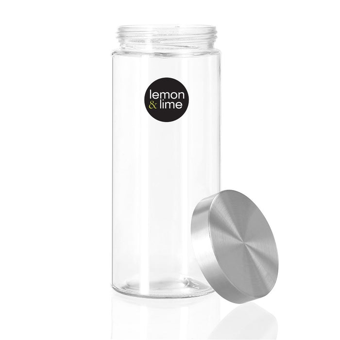 Lemon & Lime ALTO GLASS JAR S/STEEL LID 2.2L 27X11CM