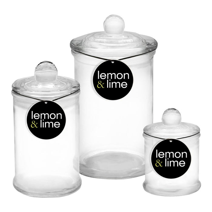 Lemon & Lime GLASS MULTIPURPOSE JAR 750ML 18X10CM