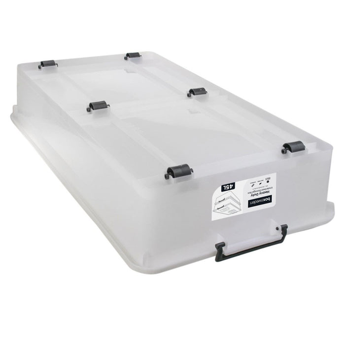 Boxsweden Heavy Duty Storage Box 45L Underbed 84.5X45.5X16Cm