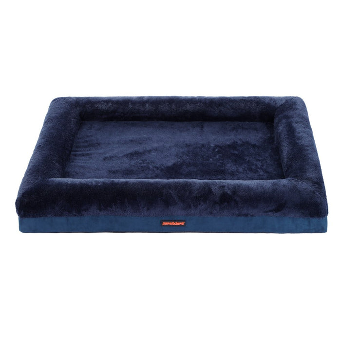 Paws & Claws WINSTON ORTHOPEDIC FOAM WALLED BED LGE 103X76X17CM NAVY