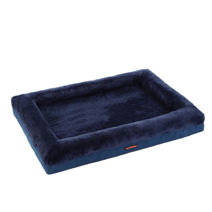 Paws & Claws WINSTON ORTHOPEDIC FOAM WALLED BED LGE 103X76X17CM NAVY