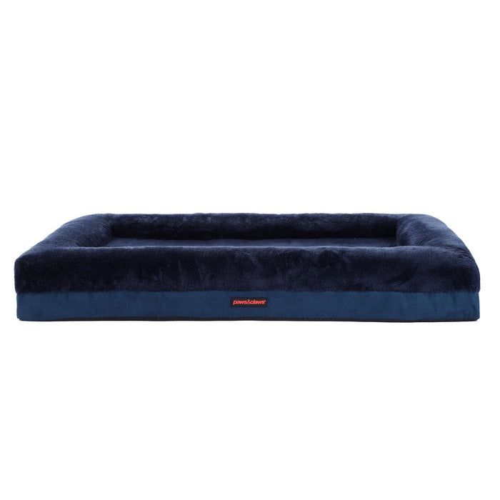 Paws & Claws WINSTON ORTHOPEDIC FOAM WALLED BED LGE 103X76X17CM NAVY