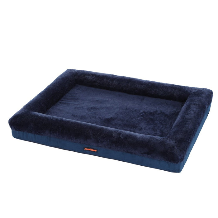Paws & Claws WINSTON ORTHOPEDIC FOAM WALLED BED LGE 103X76X17CM NAVY