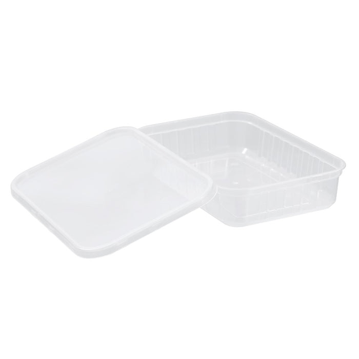 Lemon & Lime PREMIUM REUSABLE CONTAINERS 10PK 500ML CLEAR BODY & CLEAR LID